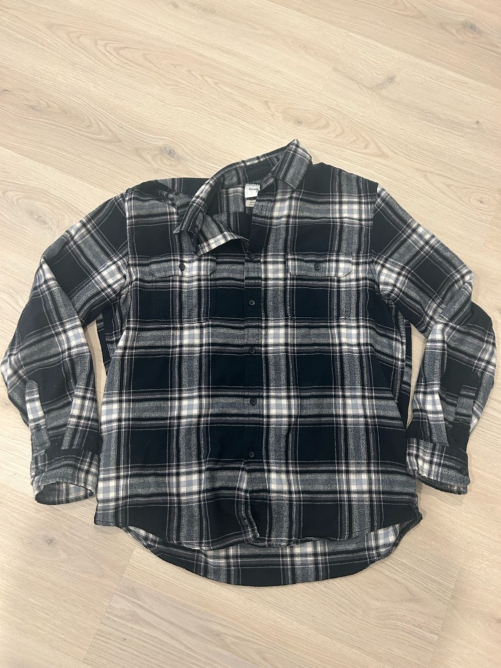 Goodfellow & Co Black and White Plaid Shirt